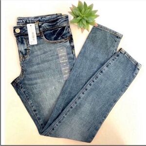 GYMBOREE JEANS DENIM POCKETS ADJUSTABLE WAIST SUPER SKINNY FIT BLUE GIRL 14 NWT